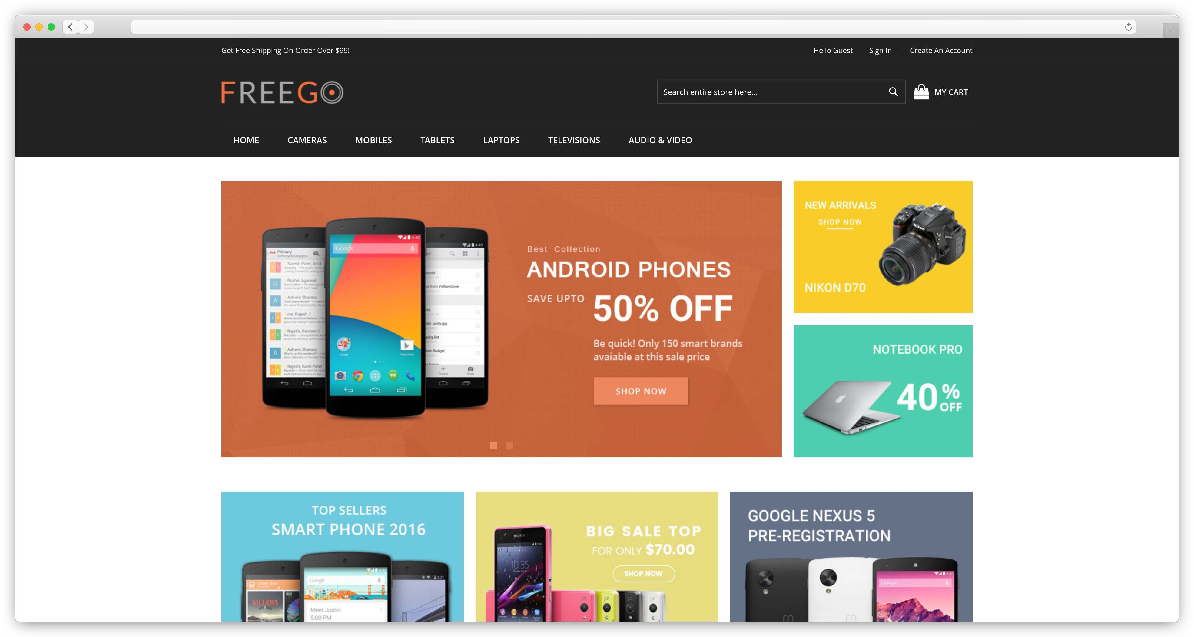 Magento Store Screen