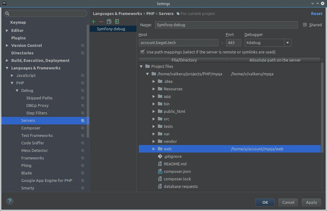 маппинги для проекта Symfony