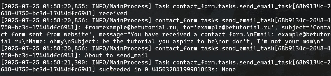 лог django celery