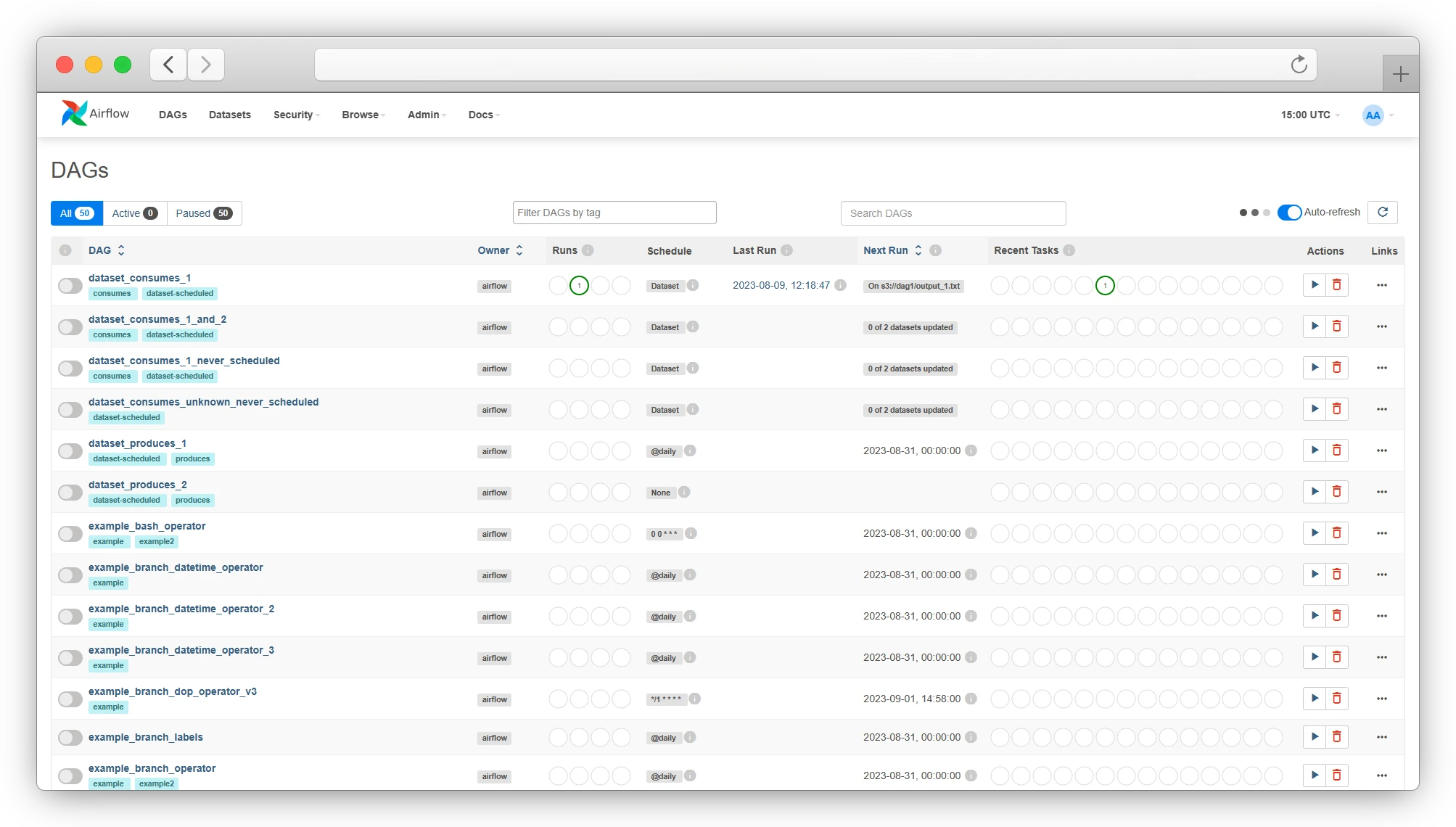 Superset Airflow dags