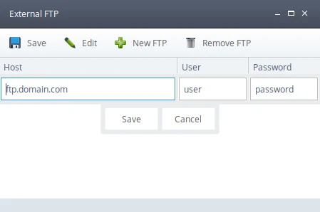 external FTP
