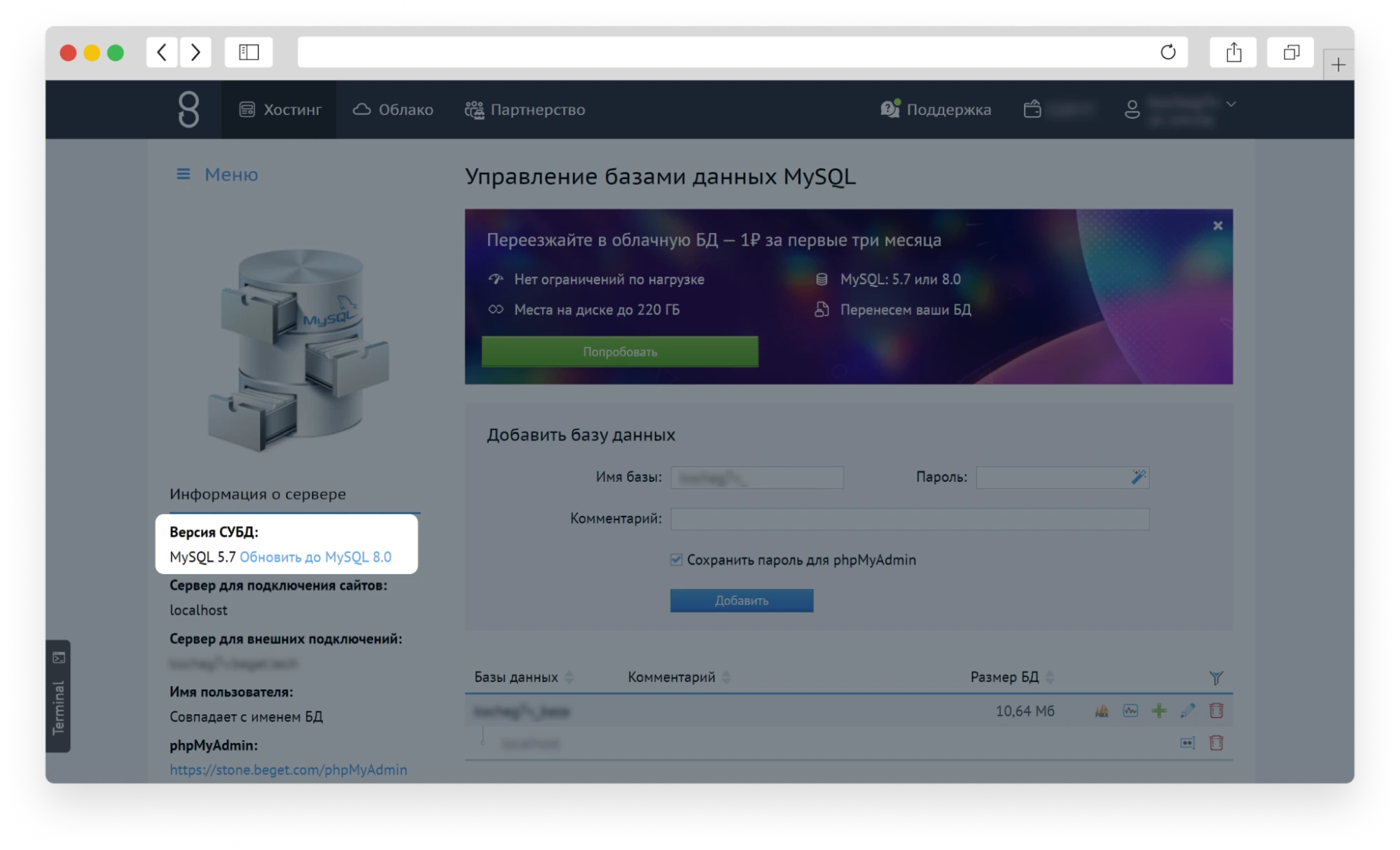 версия субд