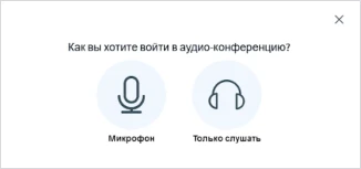 Вход в аудио-конференцию