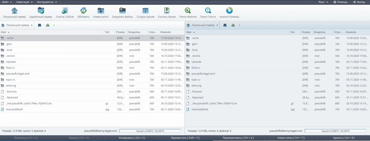 Список сайтов