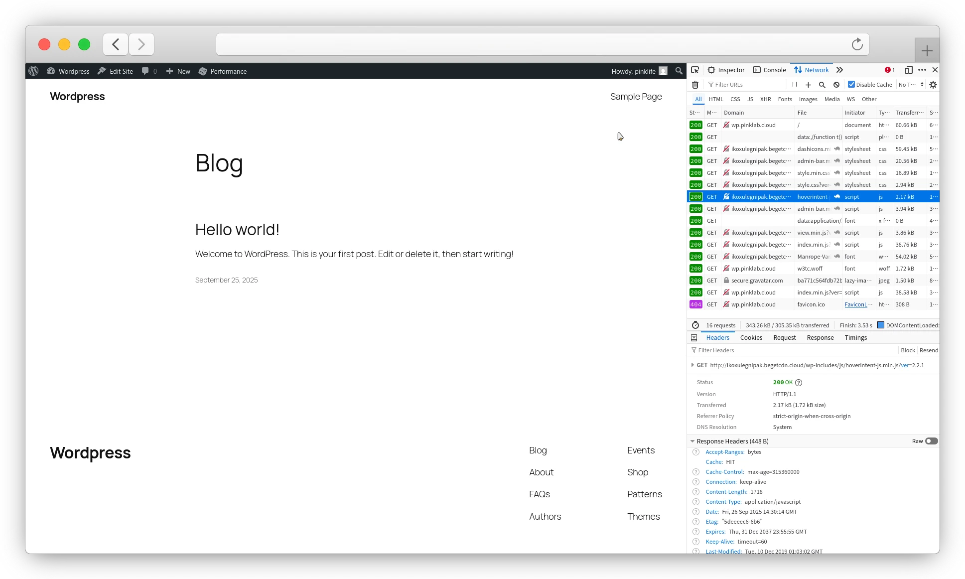Проверка CDN на сайте