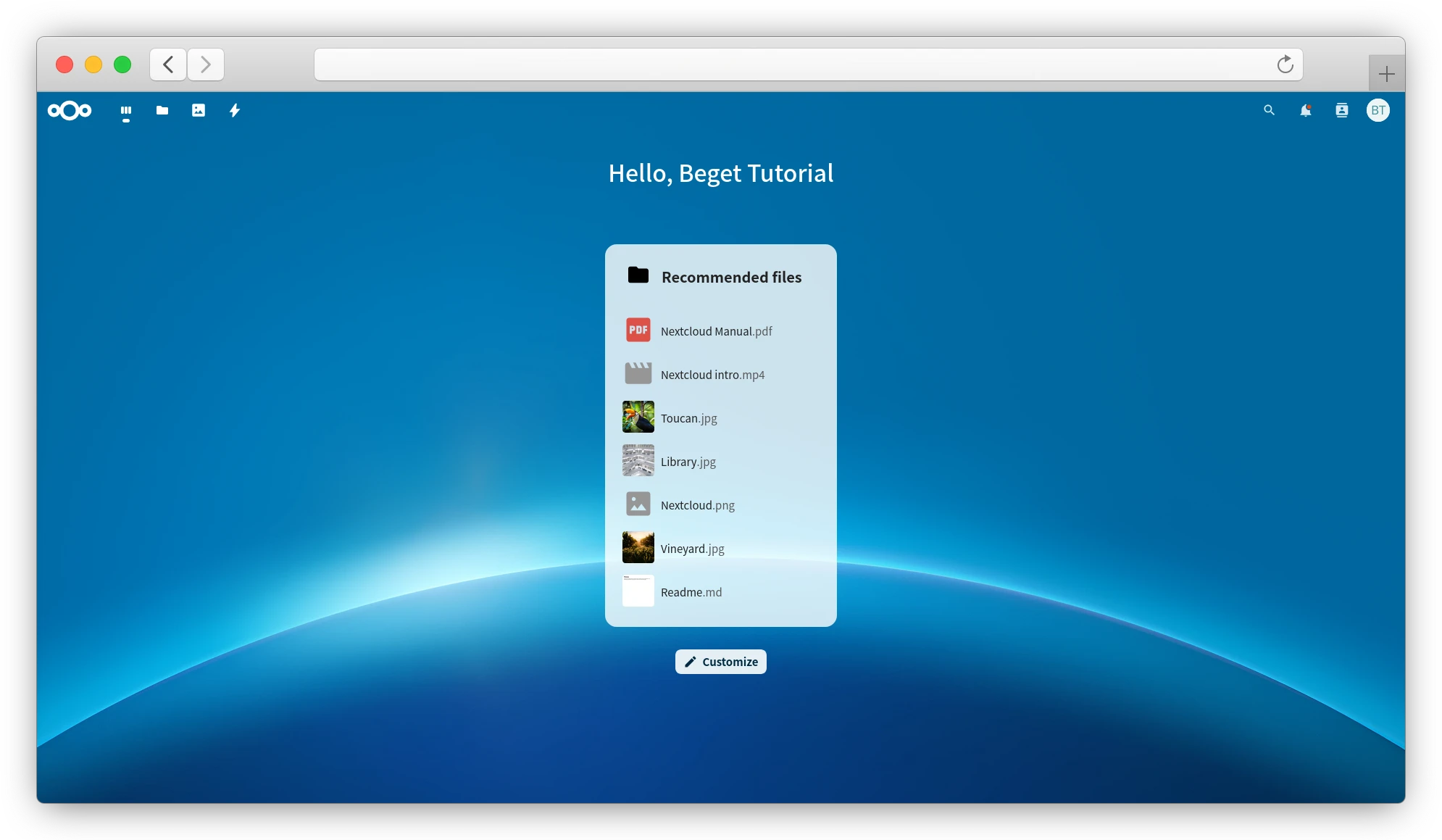 nextcloud успешная авторизация