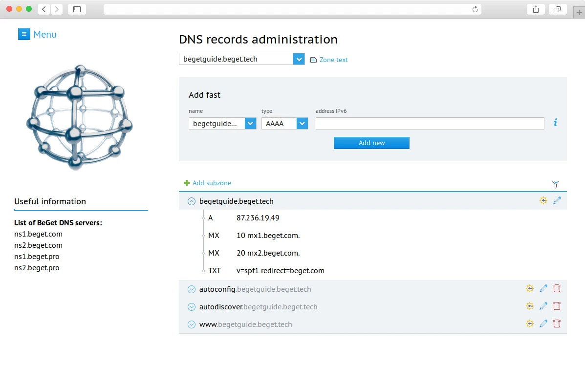 DNS hosting