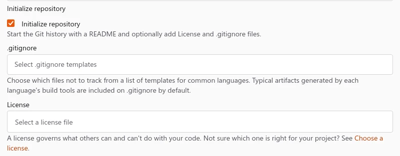 Инициализация репозитория