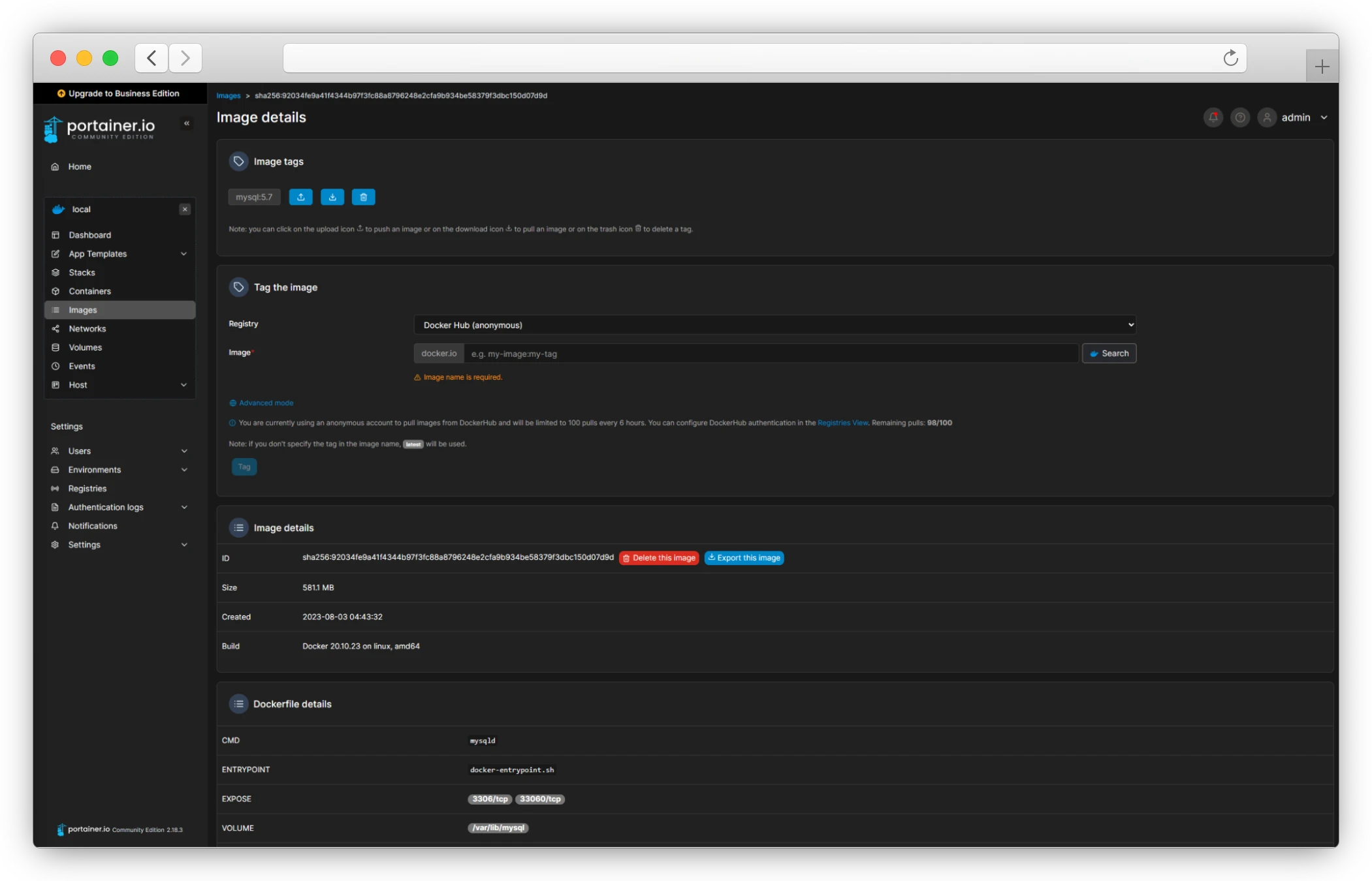 страница с подробной информацией