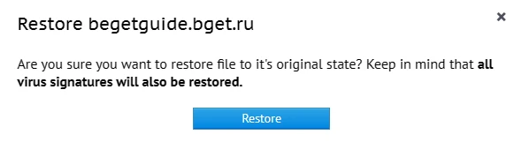 restore beget